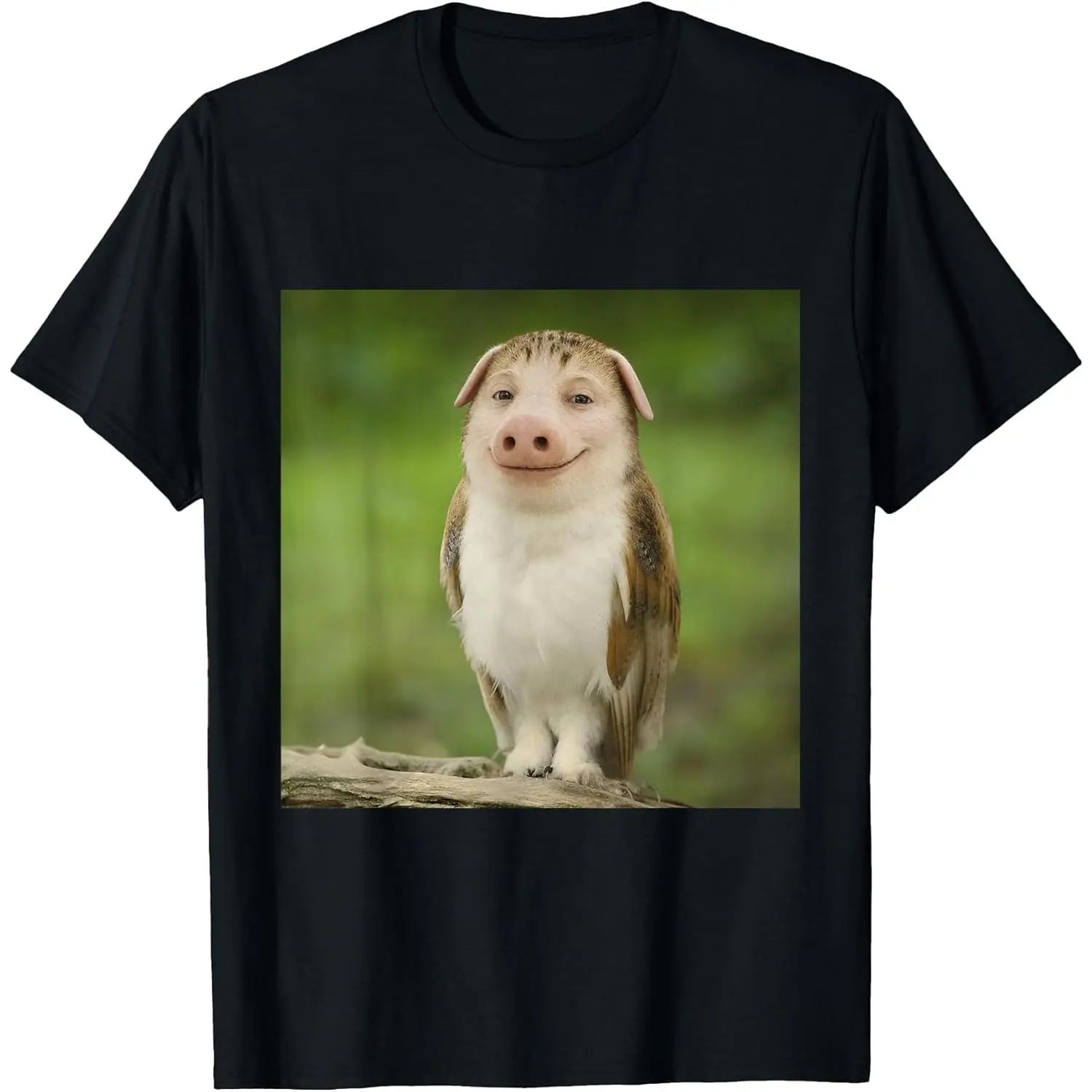 John Pork Meowl Funny Pig Owl Brainrot Meme T-Shirt