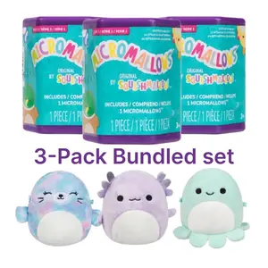 Original Squishmallows™ 2.5 Inch Micromallows™ Mystery Plush Capsule - 3 Pack Bundled Set