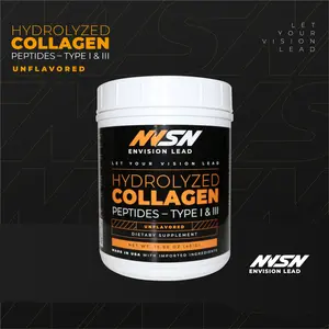 NVSN HYDROLYZED COLLAGEN Peptides Type I & III Dietary Supplement - Unflavored, 41 Servings