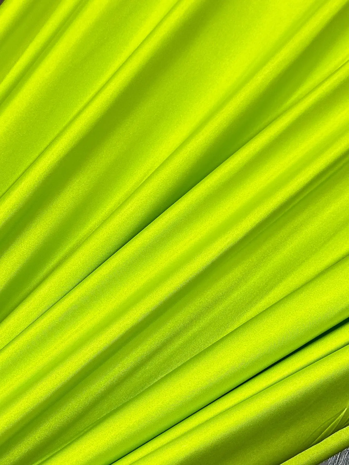 Lime Green Shiny Nylon Spandex