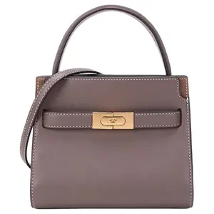 Tory Burch Lee Radziwill Mini Leather Crossbody Bag in Clam Shell Brown for Women