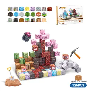 My craft toys, 125 PCS Magnetic Blocks, Magnetic Building Blocks Toys for Boys Girls 3+, Build Mine Magnet World, MagWonder Toys, STEM Montessori Sensory