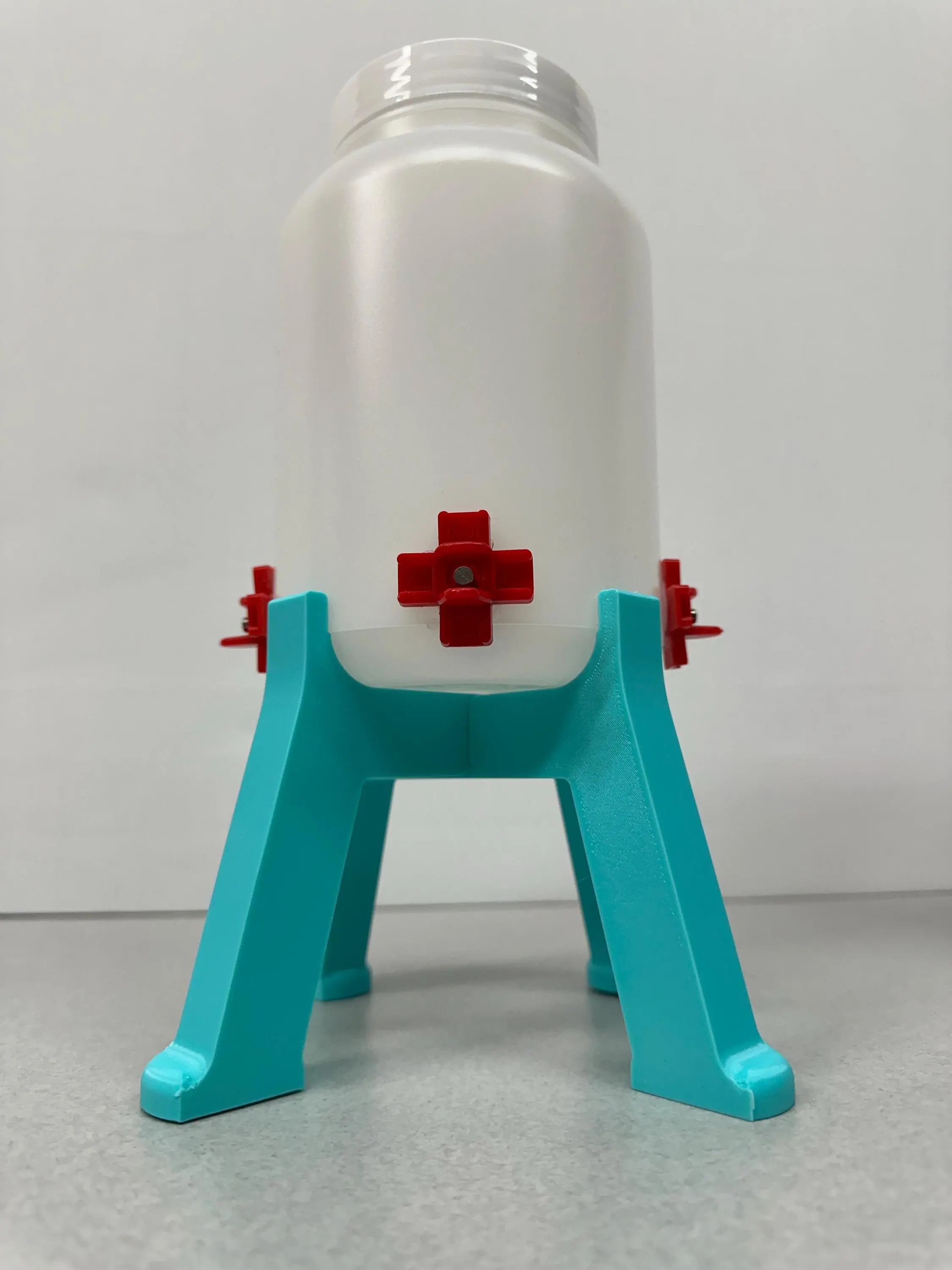 Quail Waterer with 4 Spring-Loaded Water Nipples