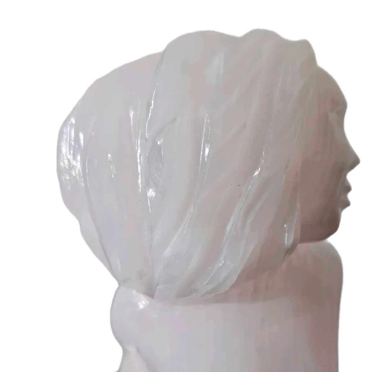Rose Quartz Mermaid - Natural Stone Statue for Home Decor