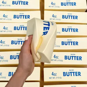 1pc Butter Stress Relief Squeeze Toy, Wet Soft Slow Sticky Fragrant Fake Butter Strip, Slow Rebound Squeeze Toy, Stress Relief Model Prop