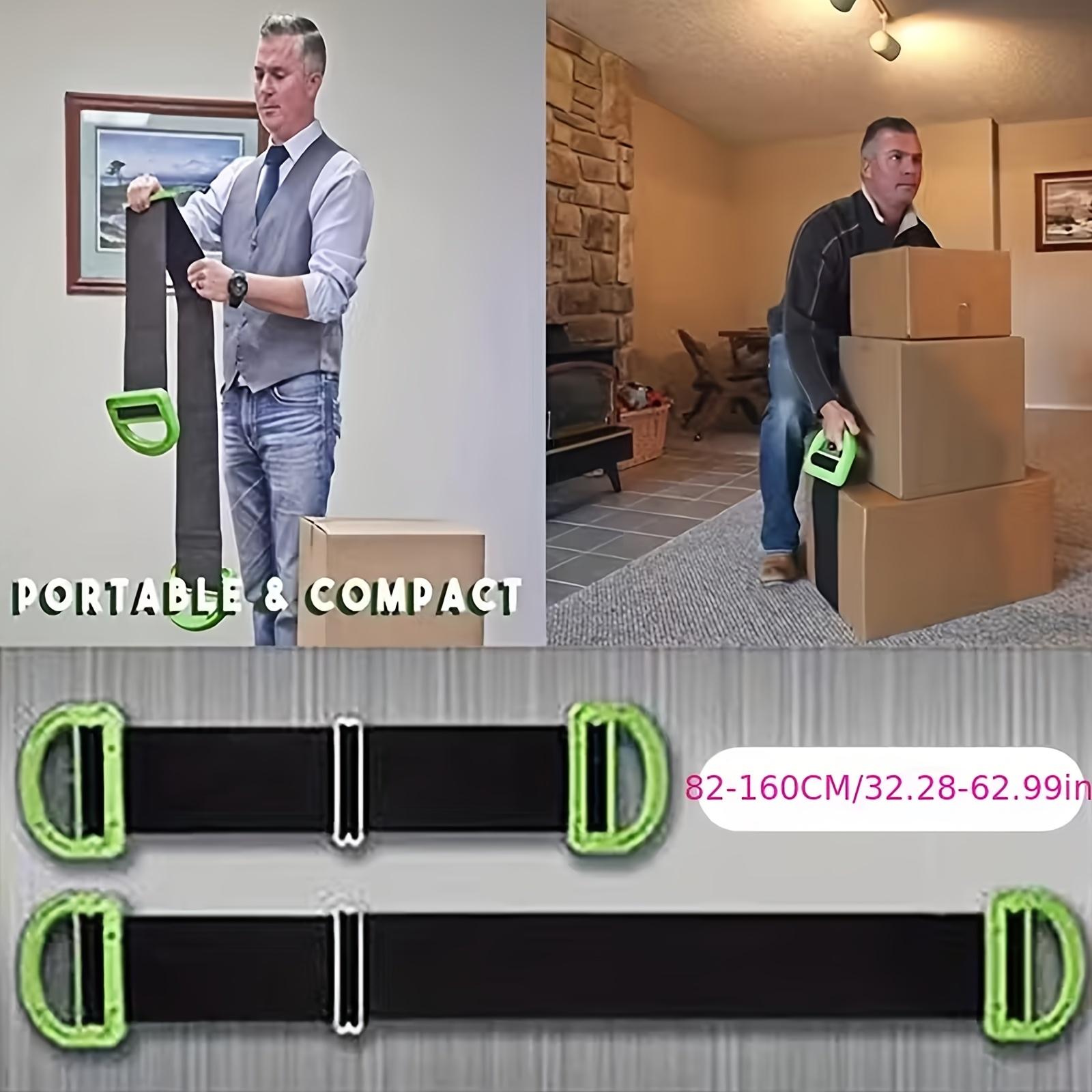 600LB Heavy-Duty Adjustable Moving Straps for Furniture & Mattress - Ergonomic Lift System for DIY & Relocations - Save Your Back, Easy Apartment Move, 2-Person Safe Lift, Furniture Mover Tool