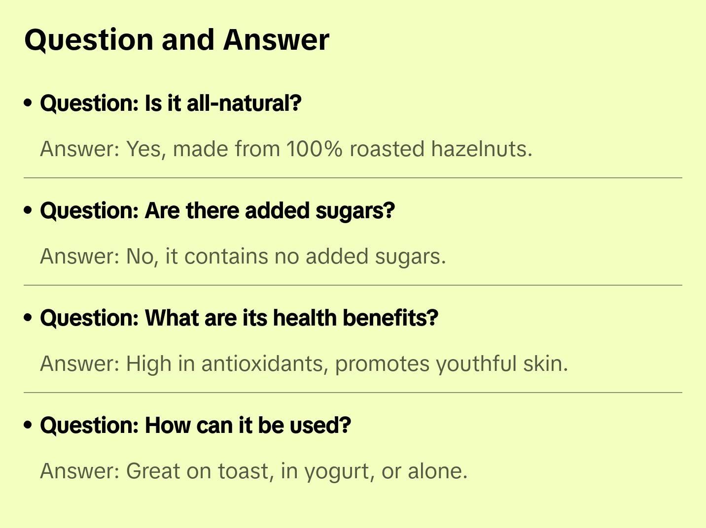 100% Natural Hazelnut Butter