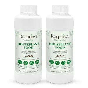 2pack Respring Organic Houseplant Food 16oz Liquid Fertilizer 4-5-5 All-Purpose for Indoor Plants Safe for Groundwater Water Soluble Easy to Use