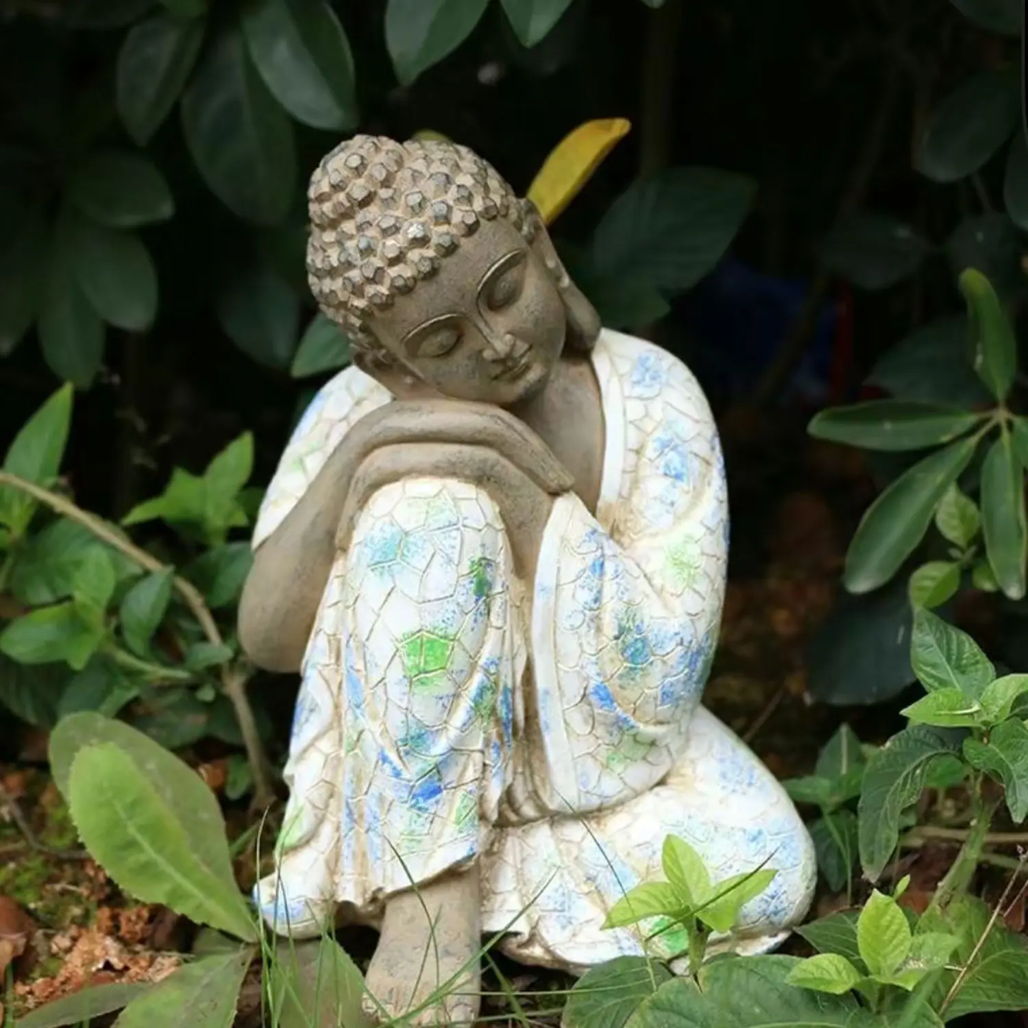 Buddha statue decoration, 1 box of resin Buddha figurines, unique artistic craftsmanship, ornate religious decor, spiritual decor, suitable for home, office, living room decoration, religious decoration, Decorating