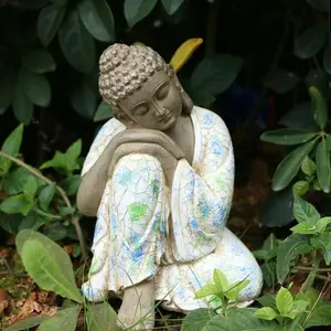 Buddha statue decoration, 1 box of resin Buddha figurines, unique artistic craftsmanship, suitable for home, office, living room decoration, religious decoration