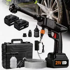 Cordless Pressure Washer Gun with Foam Sprayer – Portable Car Wash, Battery Powered High Pressure Washer Gun for Cars, Driveways, Patios & Garden Cleaning