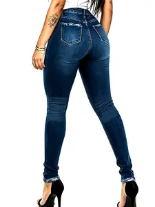 Women's High Waisted Stretchy Skinny Jeans, Casual Vintage Washed Slim Fit Denim Jeans, Butt Lifting Tummy Control Comfy Bottoms for Daily Wear
