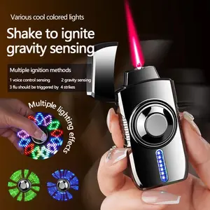 【No gas tank included】lighter voice control Electronic Ignition Tool for Boyfriend Family Gift Box Packaging Stainless Steel Intelligent Voice Control Windproof lighters Multifunctional No Free Butane Gas