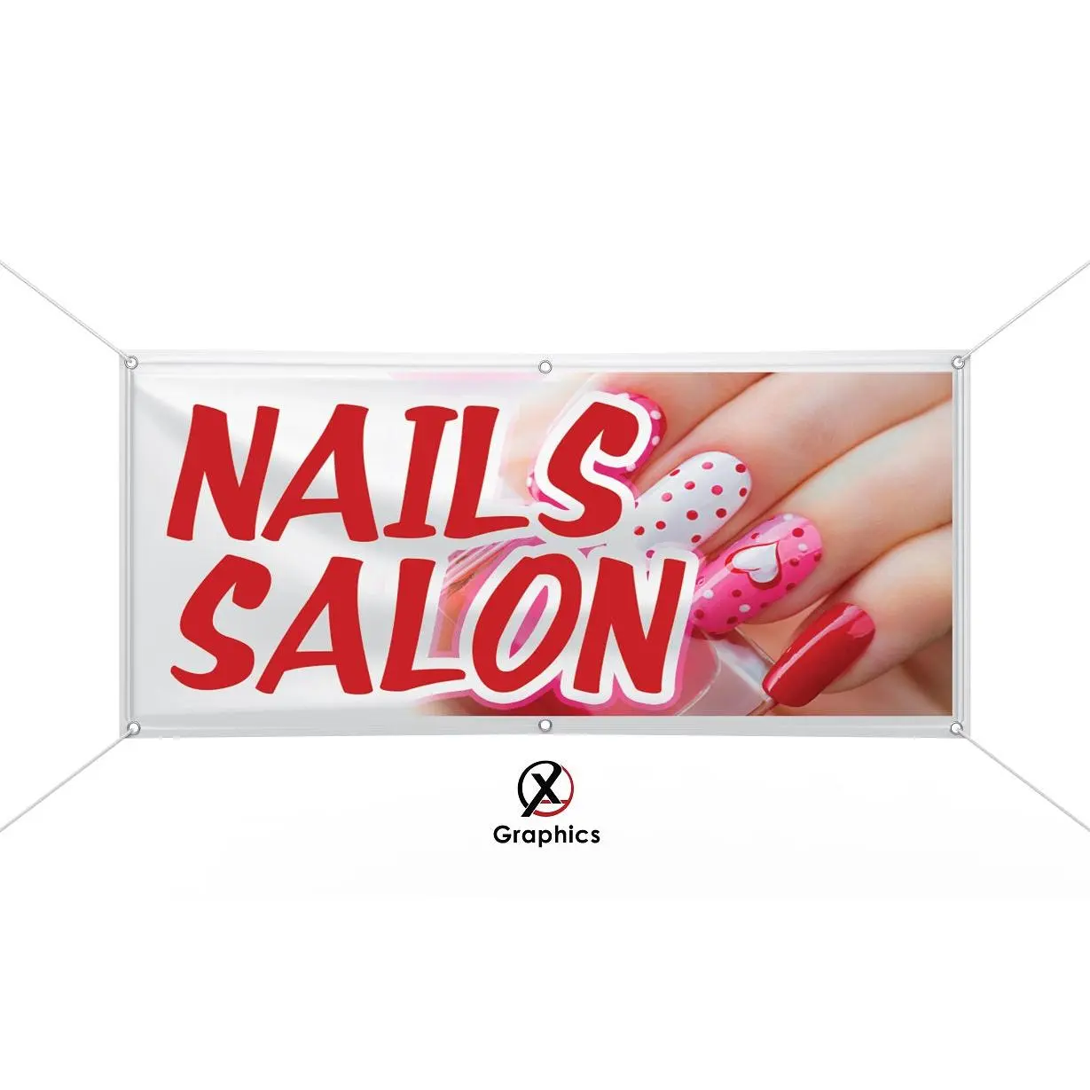 Nails Salon Vinyl Banner advertising Sign Full color any size Indoor Outdoor Advertising Vinyl Sign With Metal Grommets Beauty Salon Acrylic