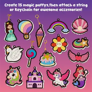 Princess Castle Animal Coloring Toy Set, Foam Texture Painting & Building Decoration, DIY Craft Kit for Kids, Parent-Child Interactive Game