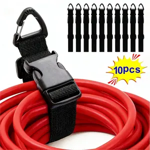 10PCS Heavy Duty Extension Cord Holder Clips | Adjustable Cable Organizer with Lock for Garage, Studio & Tool Belt