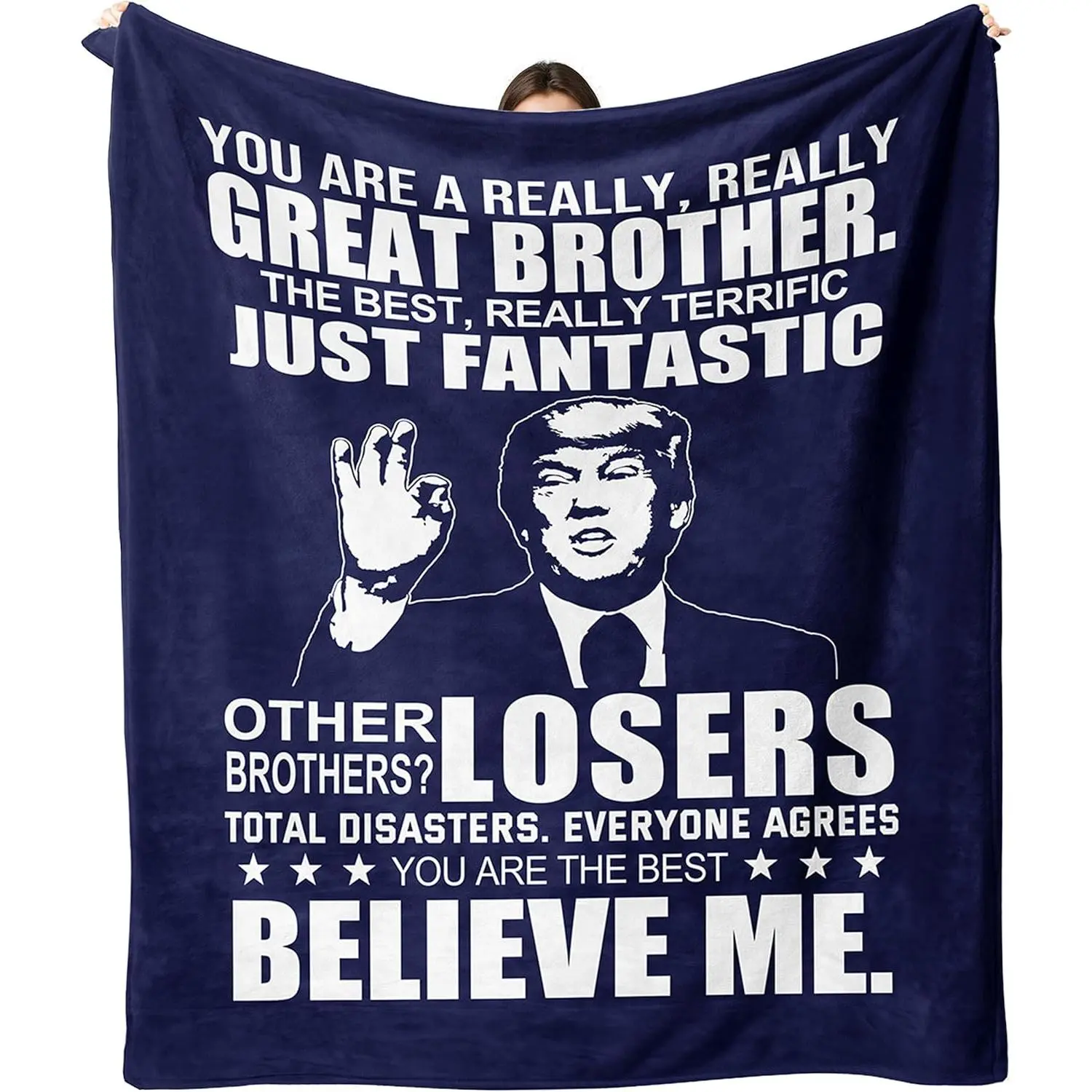 Gifts for Brother Blanket, Brother Birthday Gifts from Sister, Fathers Day Christmas Birthday Gift for Adult Big Brothers Throw Blanket Thanksgiving holiday gifts for family, friends and children