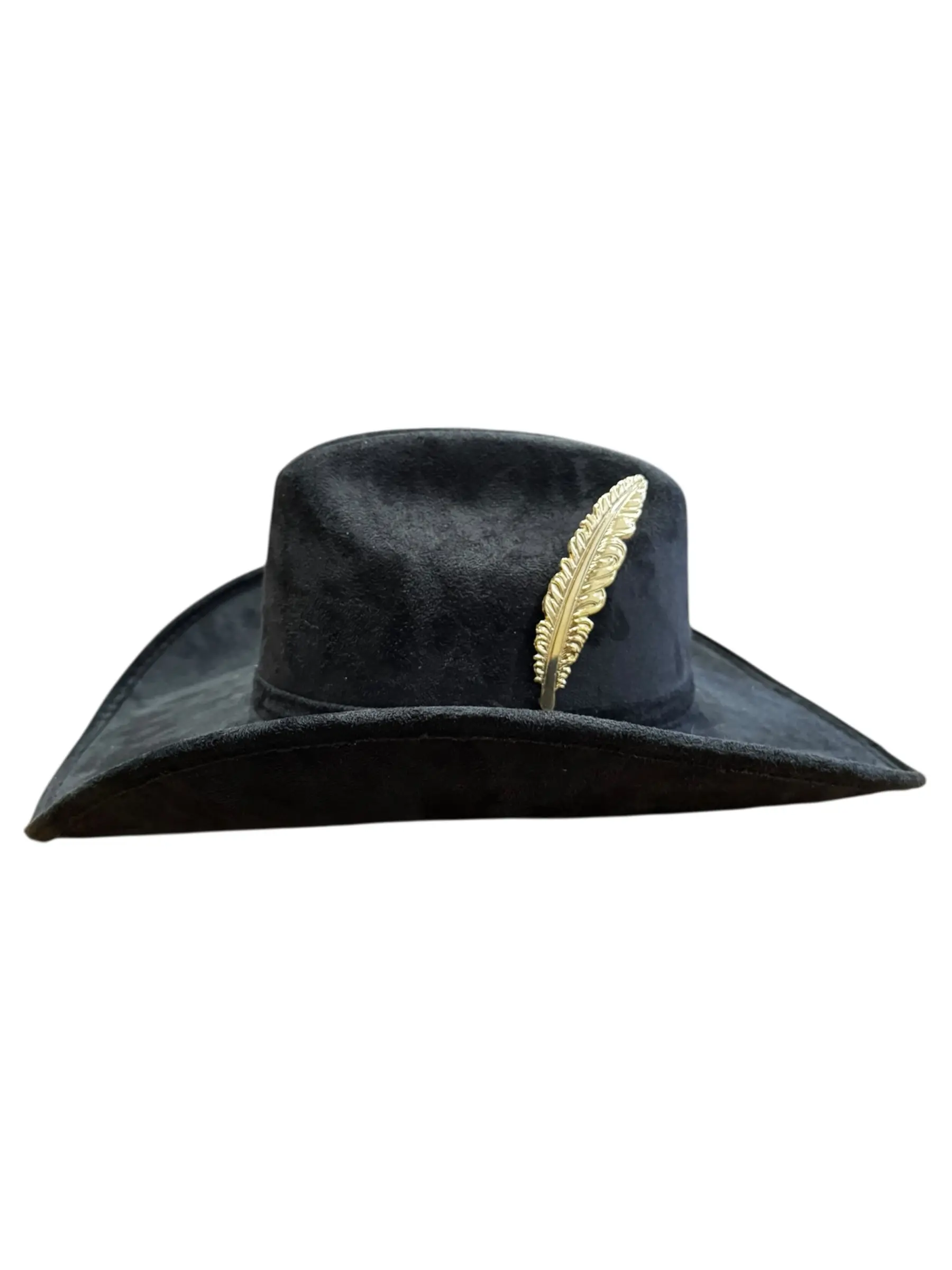 Pluma metálica para sombrero men’s western style feather for hats