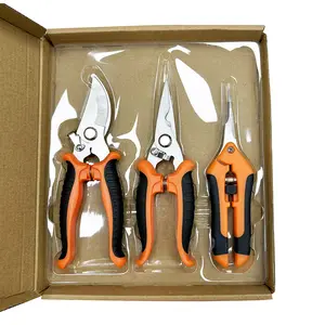 Pruning Shears Gardening Scissors Set Premium Stainless Steel for Bonsai Orchard Flower and Fruit Tree Branches - Multi-Purpose Tool Garden Cutting Adjustable Shovel Pusher