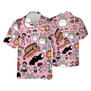 Kawaii Funny Hawaiian Shirt, Kawaii Summer Aloha Shirt, Chihiro Anime Hawaii Shirt, Beach Shirt, Chihiro Anime Hawaiian Shirt Aloha Shirt, Tropical Summer Outfit