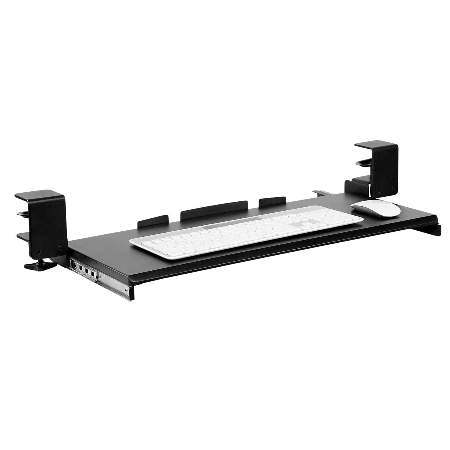Clamp-On Under Desk Keyboard and Mouse Drawer Platform