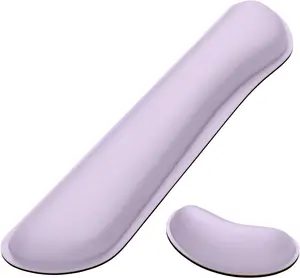 Keyboard Wrist Rest – Memory Foam, Non-Slip, Mouse Pad Set, Vanilla Purple