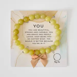 Lemon Jade Free Bird Bracelet – Stretch Fit