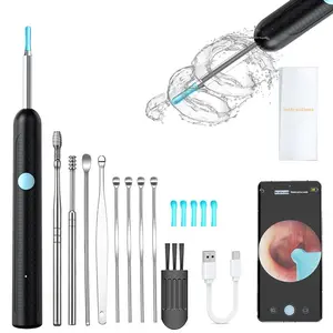 Electric Earwax Removal Kit, 1 Box Ear Cleaner with Camera & LED Light, Ear Wax Removal Tool for iPhone iPad Android Smartphone