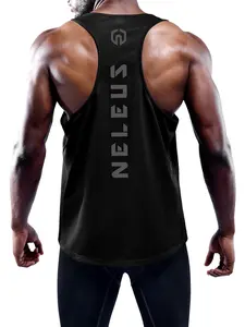 NELEUS Fitness Men's 3 Pack Dry Fit Y-Back Muscle Tank Top Athletic Training Apparel Yoga Sports Vest SummerVibes Dry Fit Wicking Yoga Gym Outfits