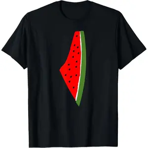 Palestine Watermelon Map T-Shirt Men's and women's T-shirts