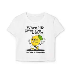 Women's Baby Tee - Inspirational Graphic Tee, Motivational Gift, Summer Style Shirt, Cute Women's Tee, Everyday Wear Tee, Lemon Graphic Tee