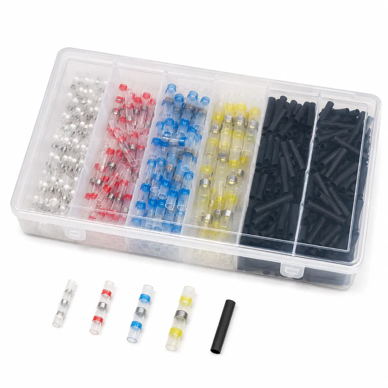 	400PCS Solder Seal Wire Connectors Kit, Waterproof Heat Shrink Solder Wire Splice Terminals with Extra Heat Shrink Tubing for Automotive, Motorcycle, Truck, RV, Trailer & Marine Electrical Wiring Repair