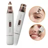 2-in-1 Cordless Rechargeable Eyebrow Shaper & Facial Hair Remover - Painless Eyebrow Trimmer, 2in1 Brows+Face Shaver, 2-Head Facial Trim Tool, Hypoallergenic Smoothing Device with LED Light, USB Port, Portable Beauty Appliance for Gentle Hair Removal