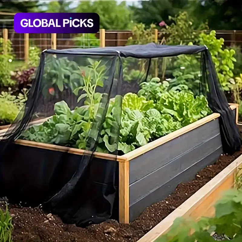 12 Pcs Garden Insect Net Set, with 1 Mosquito Net, 10 Clips & 1 Rope, Durable Mesh Screen to Protect Garden Space, Outdoor Space, Pavilion Roof, Gazebo, Camping, Courtyard, Orchard & Vegetable Garden, Bird Barrier & Pest Control Solutions #GLOBAL PICKS