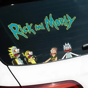 Rick and Morty Car Sticker American Classic Animation Car Beautification Sticker