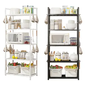5 Tier Storage Shelves Adjustable Shelving Unit Heavy Duty Standing Shelf 66 Lbs Capacity for Kitchen Pantry Closet Bathroom Laundry Garage