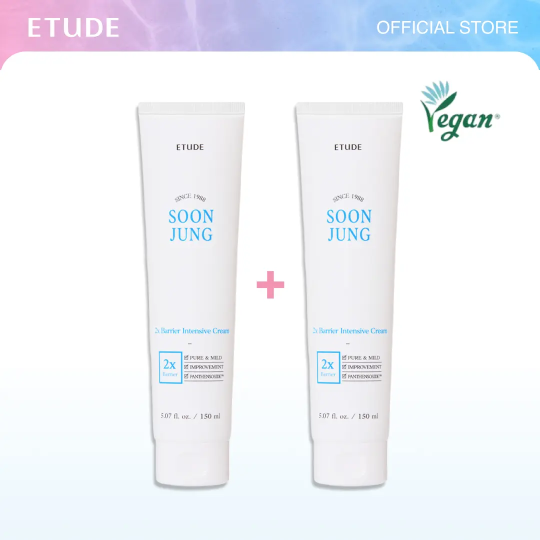 [ETUDE Official] Soonjung 2x Barrier Intensive Cream Set | Deep Hydration | Skin Protection | Nourishing Formula | Moisturizing | TikTokShop Exclusive Bundle