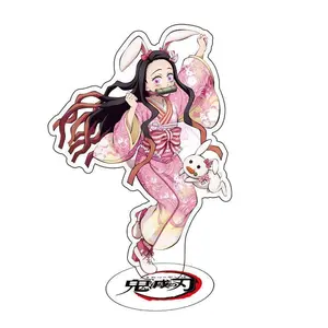 Anime Demon Slayer Sleeping Series Stand Cartoon Cute Character Kamado Nezuko Tanjirou Acrylic Double Side Bracket Model  Gifts