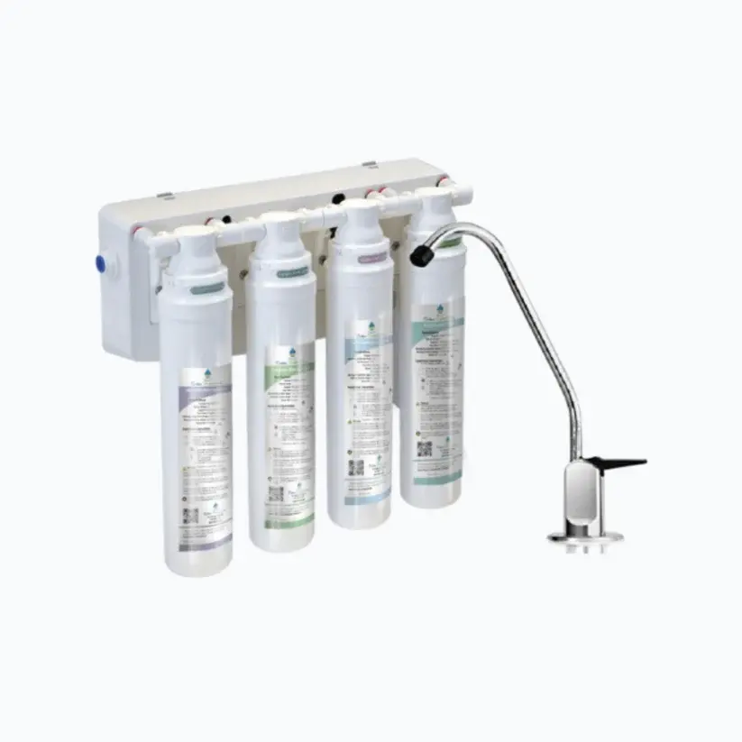 4-Stage Ultra Water Filtration System EPW4000-UF with 4 Filters and Faucet Attachment for Pure Drinking Water