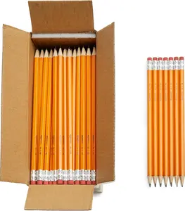 Wood-Cased #2 Pencils for Writing, Drawing and Sketching, Pre-sharpened, HB Soft Lead with Erasers, Teacher Supplies, 150 Count, Yellow