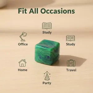 1pcs 2.17in Green Purple Marbled Pocket Stress Cube, Portable Fidget Toy for Anxiety Relief, Sensory Gift for Kids & Adults
