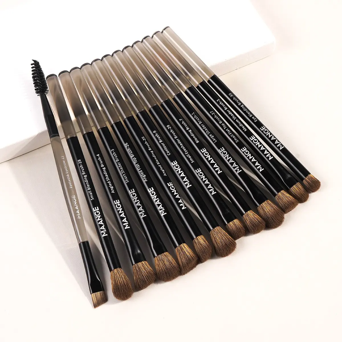 Maange 13-Piece Aluminum Makeup Brush Kit, Professional Face Brushes, Cosmetic Brushes, Concealer, Eyeshadow, Mascara Brushes, Ideal for Home, Travel, Outdoor Use