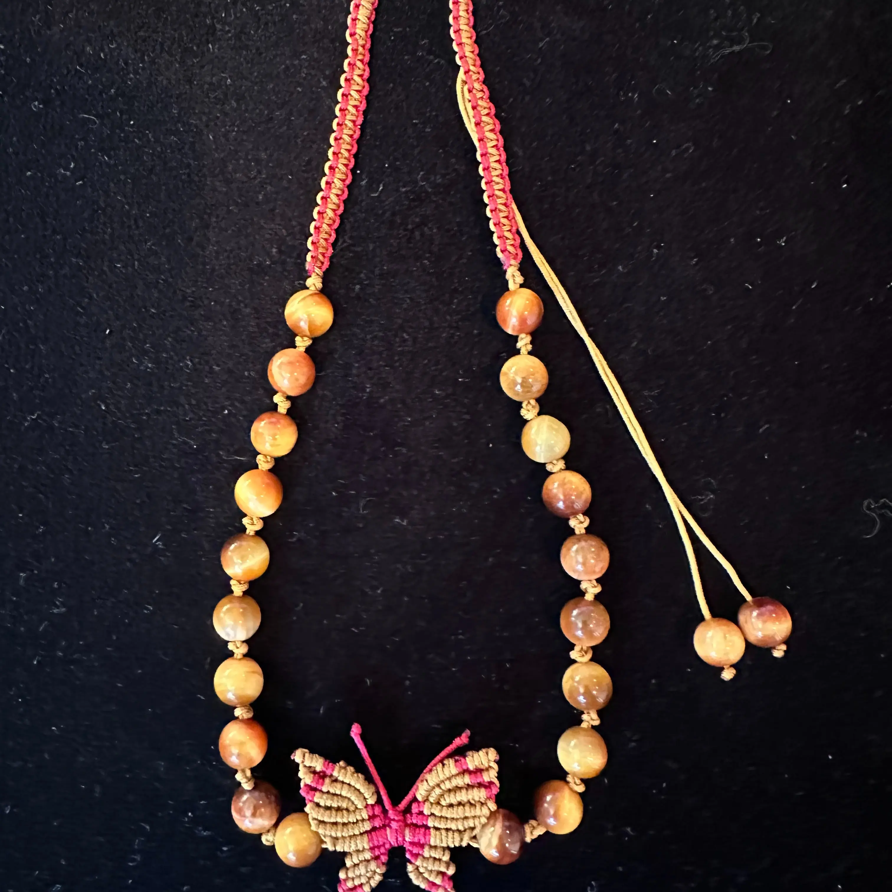 Butterfly  with sun tiger eye