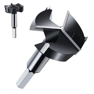 1-1/2(38mm) Forstner Drill Bits,3-Cutter Tungsten Carbide Tipped Forstner Bit for Hard Wood,Wood Hole Drill Bit for Wood Plastic Plywood