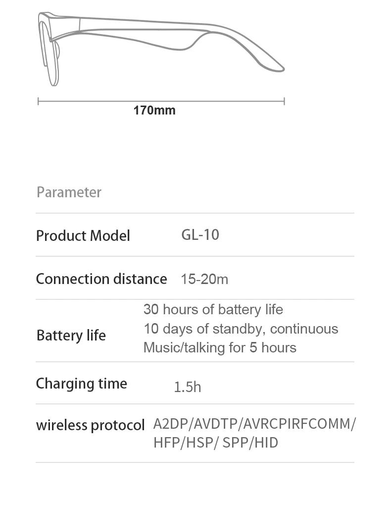 Smart Glasses AI Translation Bluetooth Sunglasses Hands-Free Music & Calls UV Protection Outdoor Sports Headphones for Men Women