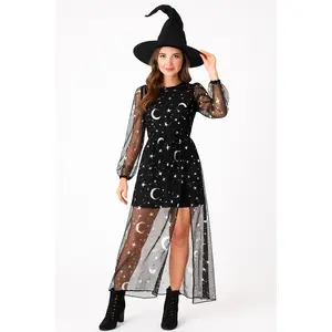 Celestial Witch Sheer Long Sleeve Dress - L/XL