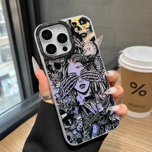 Halloween Skull TPU Phone Case - Girly Horror Aesthetic, Shockproof Silicone Cover with Durable Drop Protection for iPhone 17 Air,16 Pro Max,15,14 Plus,13,12,11,XR,XS & Samsung Galaxy S25,S24,S23,S22 FE