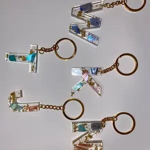 Decorative Resin Letter Keychain