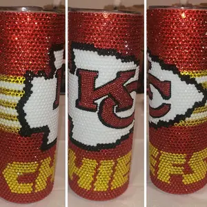 KC CHIEFS 20 oz rhinestone tumbler
