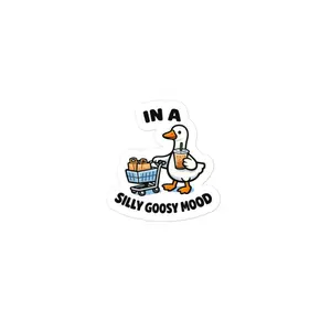 In a Silly Goosy Mood Shopping Goose Sticker